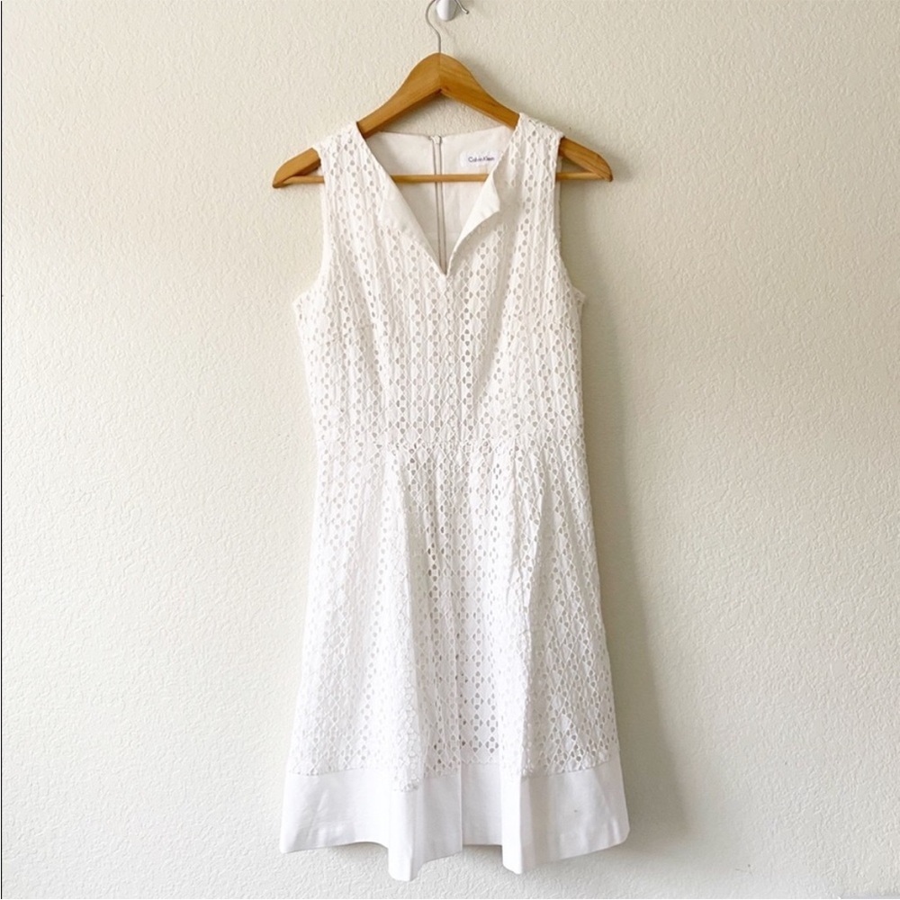 Calvin Klein white sleeveless dress size 4